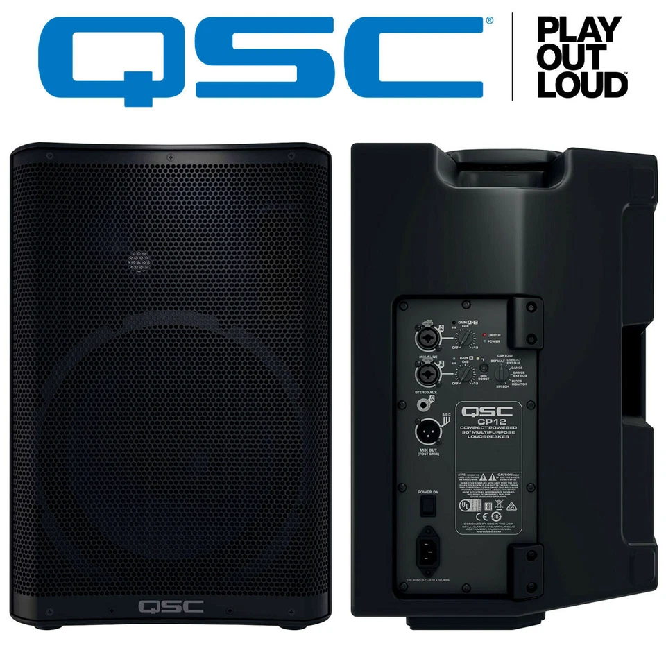 QSC CP12 12-inch 1000 Watts Active PA / DJ Powered Loud Speaker + CP12 Tote Bag. - Image 3 of 4
