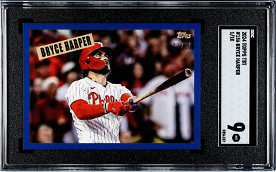 2024 Topps Throwback Thursday #TBT 156 Bryce Harper Phillies Bronze 1/10 SGC 9