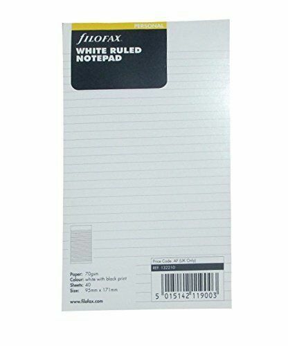 19 Sheets Filofax Personal Insert White Ruled Lined Note Pad Refill For Sale Online Ebay