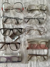 Vintage Eyeglass Frame Lot Of Ten 10 Pair New Old Stock Horn Rimmed Designer