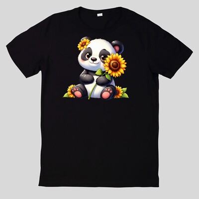 Sunflower Cute Animal Cotton T-Shirt Fun Fun Sayings Funny Cartoon