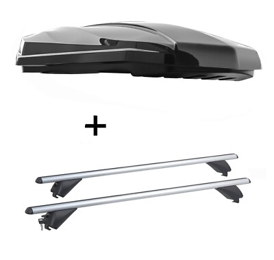 DACHBOX STRIKE440L+Alu Dachträger RB003 für für Citroen C4 Aircross 5Tür ab 12