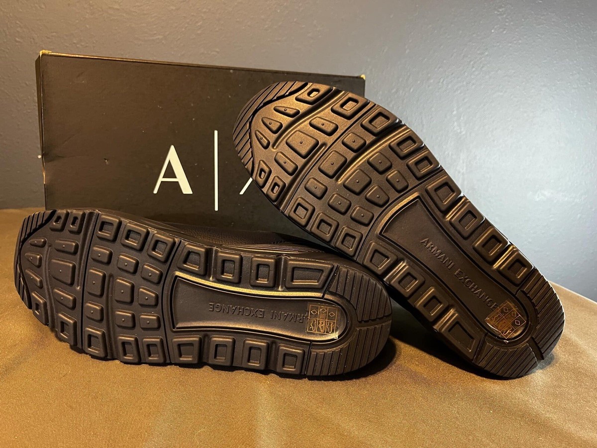 Armani Exchange Men Sneakers with Logo shoes size 11 Blue new with