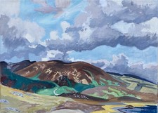 Ölbild Impressionist 1966 Karl Adser Schottisches Hochland 76,5 x 56,5 cm