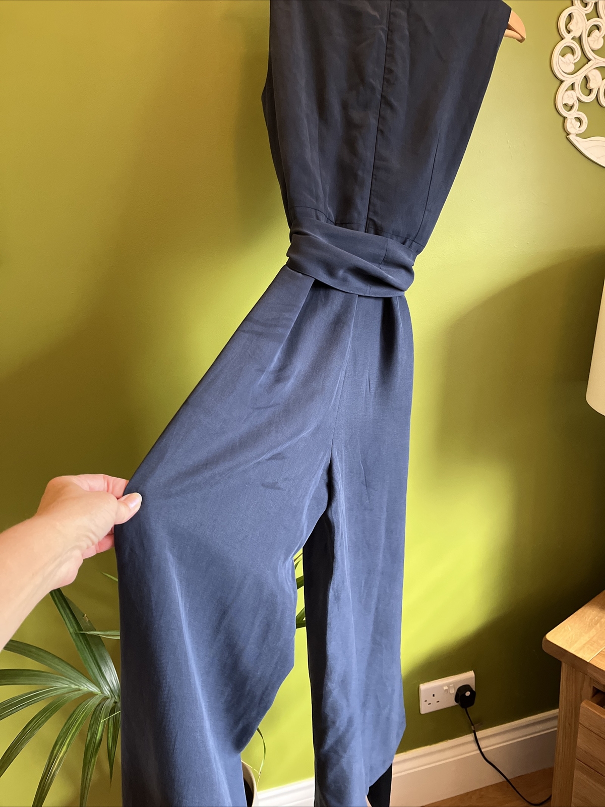 Navy Sleeveless M And S Per Una Wide Leg Cropped Jumpsuit Size 12 Regular Bnwt image 3