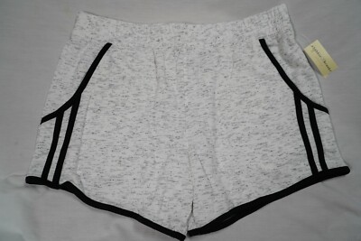 NWT Women's Gray White BOBBIE BROOKS Summer Lounge Gym Shorts Plus Or Reg  Size
