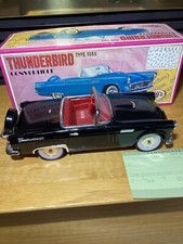 Vintage Fifties 50's Black 1956 Ford Thunderbird Convertible Friction Car Japan
