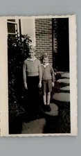 Antique 1940's Off To School Black & White Photography Photos