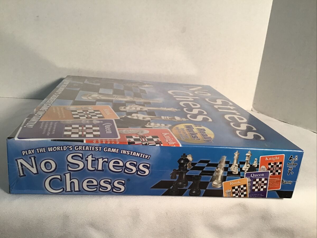 NO STRESS CHESS by Winning Moves New Sealed 2 sided gameboard 2 players