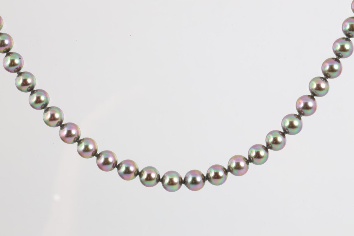 Majorica 925 Silver Lyra Multicolored Pearl Necklace