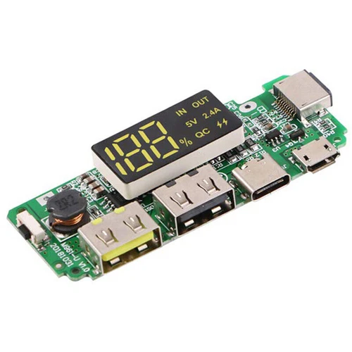 LED Dual USB 5V 2.4A Micro/Type-C USB Mobile Power Bank 18650 Charging Module - Afbeelding 4 van 9