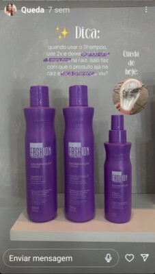 Anti queda E Crescimento Fashion Gold Kit Com Shampoo, Condicionador E Tônico.