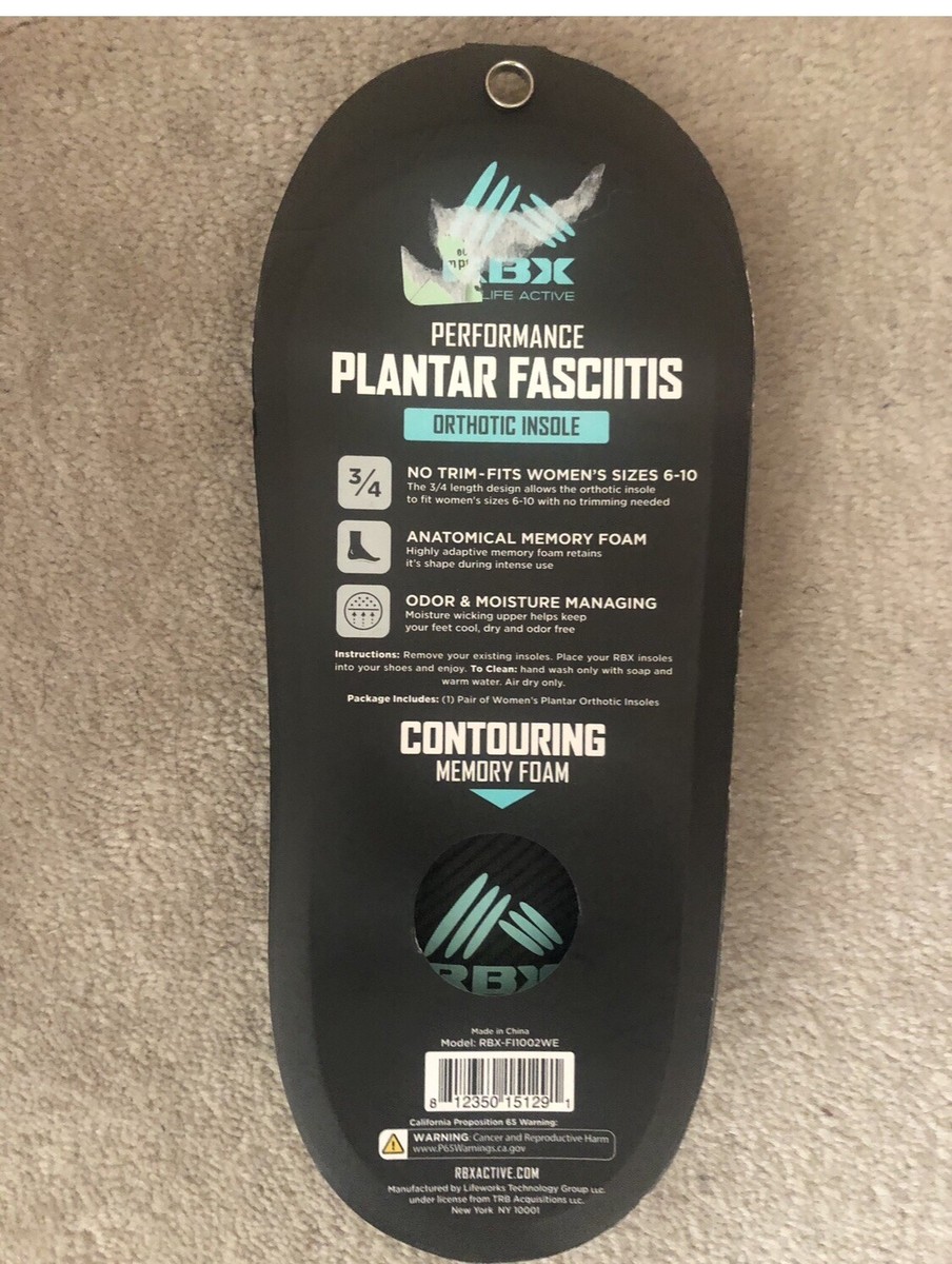 Performance Plantar Rbx Insoles Plantar Fasciitis Sole RBX Plantar
