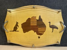 Vintage Australian Mulga Wooden Tray Black Bean Red Gum Walnut Timbers Melbourne