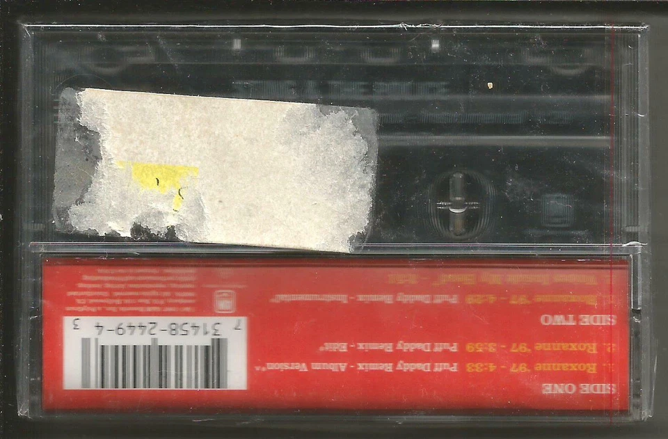 STING & THE POLICE w/ PUFF DADDY Roxanne MIX INSTRUMENTAL Cassette Tape Single  - Image 2 of 2
