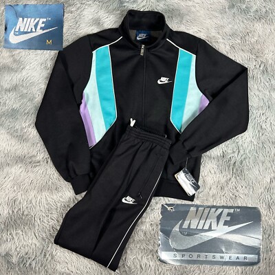 Jacket Nike Blue And Black Tracksuit NEW Vintage 80's Nike Women