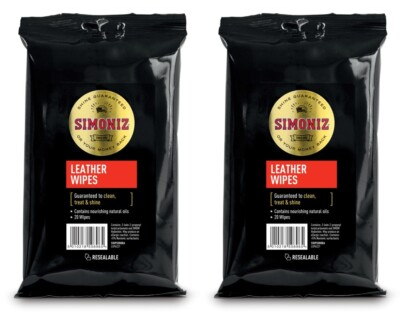 #ad 2x Simoniz Car Leather Seat Furniture Cleaning Leather Wipes Pack of 20 GBP 6.99