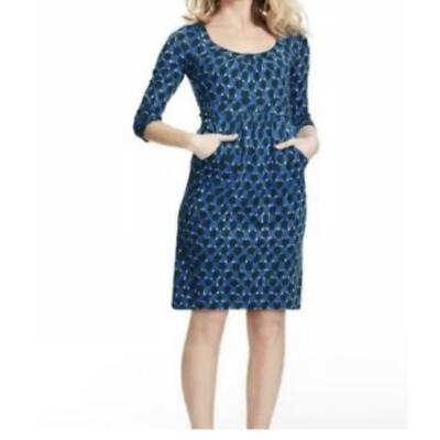 boden veronica jersey dress Imelda Kimono Jersey Dress-Blue, Botanical Trail main image 1