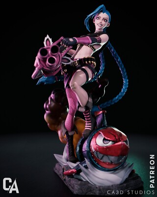 Jinx arcane modello in resina kit figurino da assemblare e dipingere