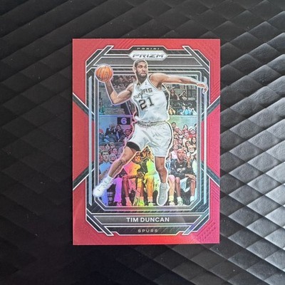 Jersey Match 2022 Prizm Spurs #293 Tim Duncan Red 21/299