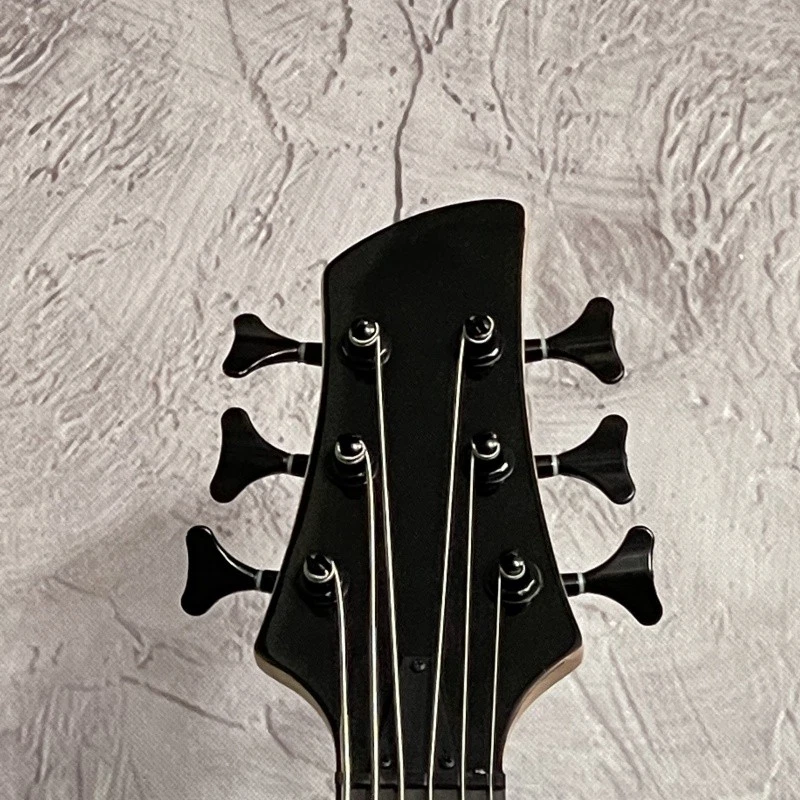 Bajo eléctrico sin trastes Rosemood diapasón negro herrajes 6 cuerdas Foto 4 de 4