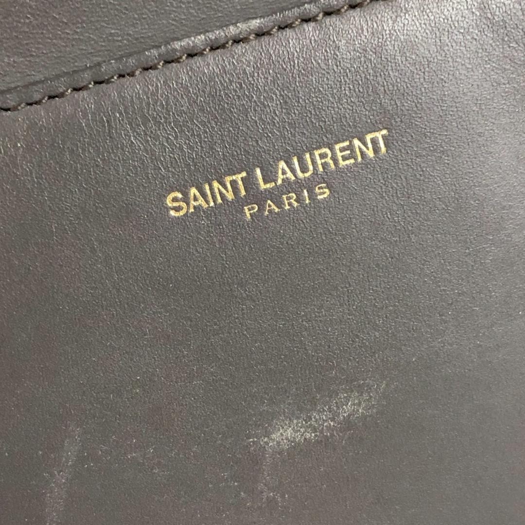 SAINT LAURENT Leather 2WAY Baby Duffle Bag Gray Classic Shoulder Crossbody thumbnail 11