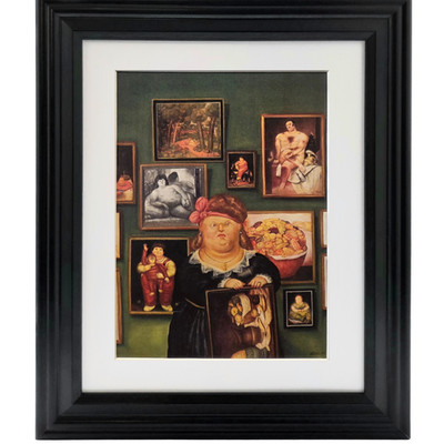 FERNANDO BOTERO  The Collector  Plate Signed Framed Latin American Modern Art 