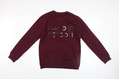 LC Waikiki Herren Burgund Expedition Graphic Sweatshirt S