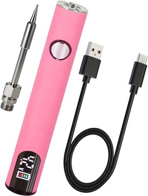 Premium Universal Portable Soldering Iron with LED Display, Rechargeable Cordles