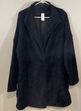 NEW Banana Republic cocoon jacket coat Womens sz XL Textured knit black coatigan