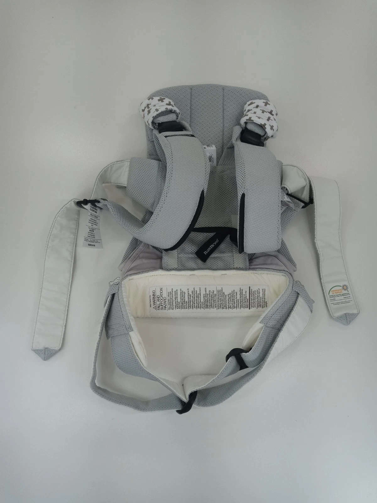 BabyBjorn Baby Carrier One Air 3D Mesh Gray White EUC