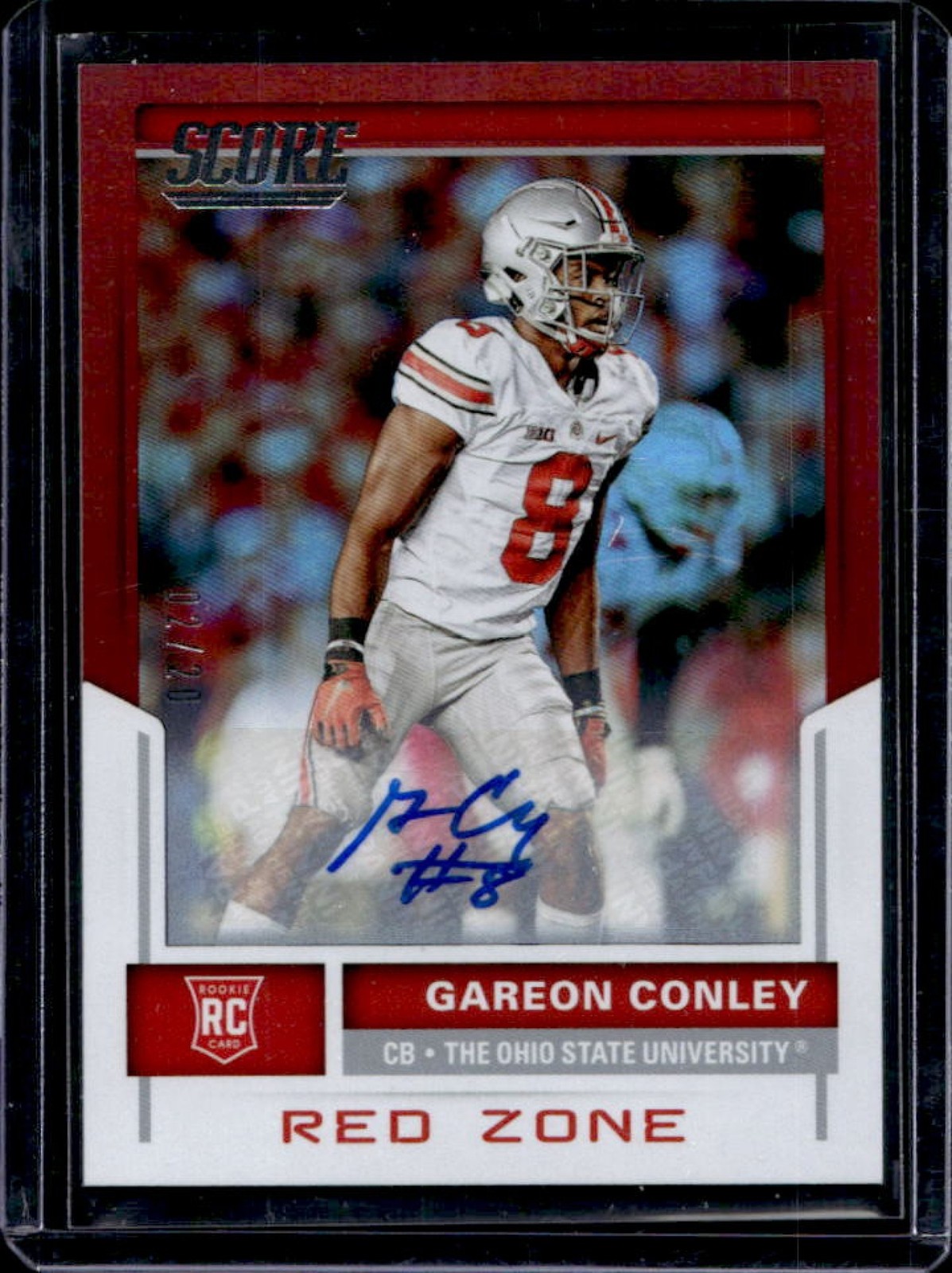 Gareon Conley Panini Score #370 Signature-Red Zone