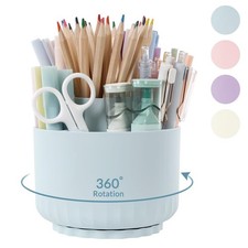 SKYDUE 360 Degree Rotating Desk Organizer, Dual-Purpose Pencil Pen Holder for...
