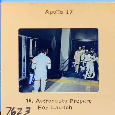 Vintage Original Apollo 17 NASA Astronauts Prepare For Launch 35mm Slide Photo