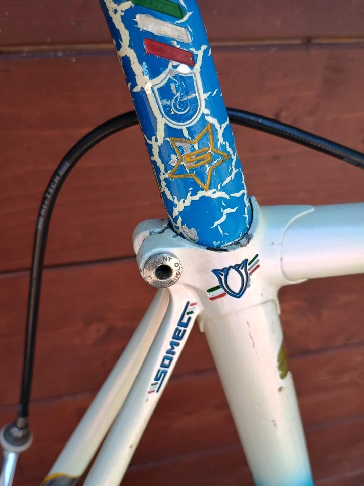 End Of 80s Vintage Rennrad Somec AIR Campagnolo Record 8sp 59*57 Rennrad - Bild 2 von 4