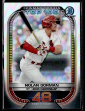 2021 Bowman #BTP-48 Nolan Gorman Bowman Scouts Top 100 Baseball Card 2601K
