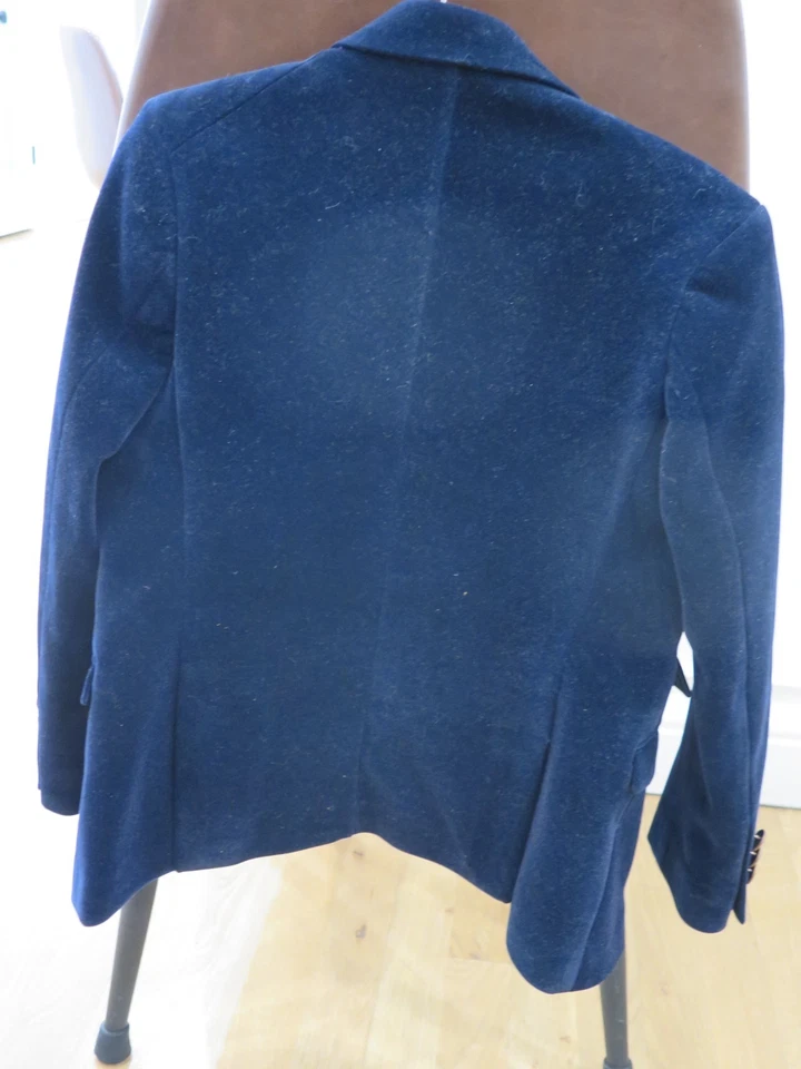 Bergamo Kids by Milano Boys slim 2 piece velvet suit Navy Blue - Image 4 of 4