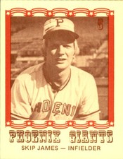 1976 Phoenix Giants Caruso #5 Skip James - NM Blank Back Baseball Card