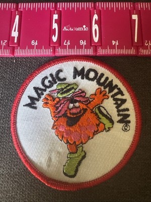 Vintage Magic Mountain Troll Ski Patch Round Red Border Embroidered NOS 3 