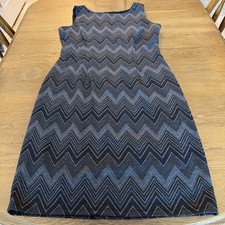 Nine West Women’s Dress Grey And Black Used Size 10 Zip Up Back With Slip