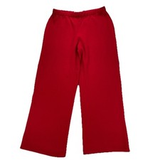 St. John Collection Red Santana Knit Pants Women's Size 12 Luxury VTG