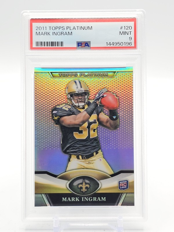 MARK INGRAM 2011 TOPPS PLATINUM ROOKIE #120 FOOTBALL SAINTS PSA 9 Q6222