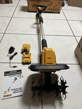 Alloyman 20V Cordless Tiller Cultivator, 360RPM Electric Garden Tiller, with ...