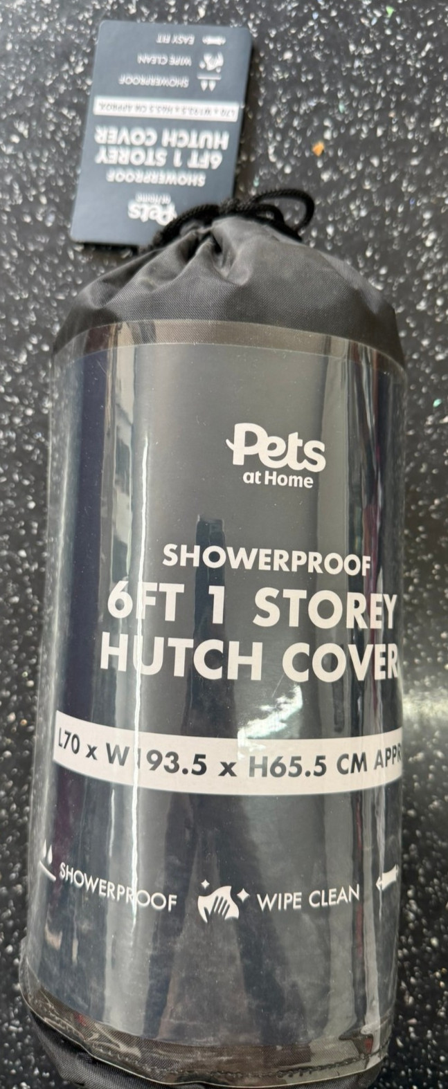 Pets at Home 6ft One Storey Showerproof Hutch Cover L:70, W:193.5, H:65.5 (cm)