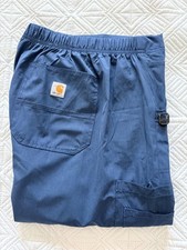 Carhartt Force Liberty Scrub Pants Men's 3XL Navy Blue Cargo Drawstring C52110