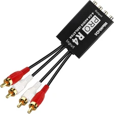 Pro 4Channels RCA Noise Filter Hum Eliminator Ground Loop Isolator (No Affect