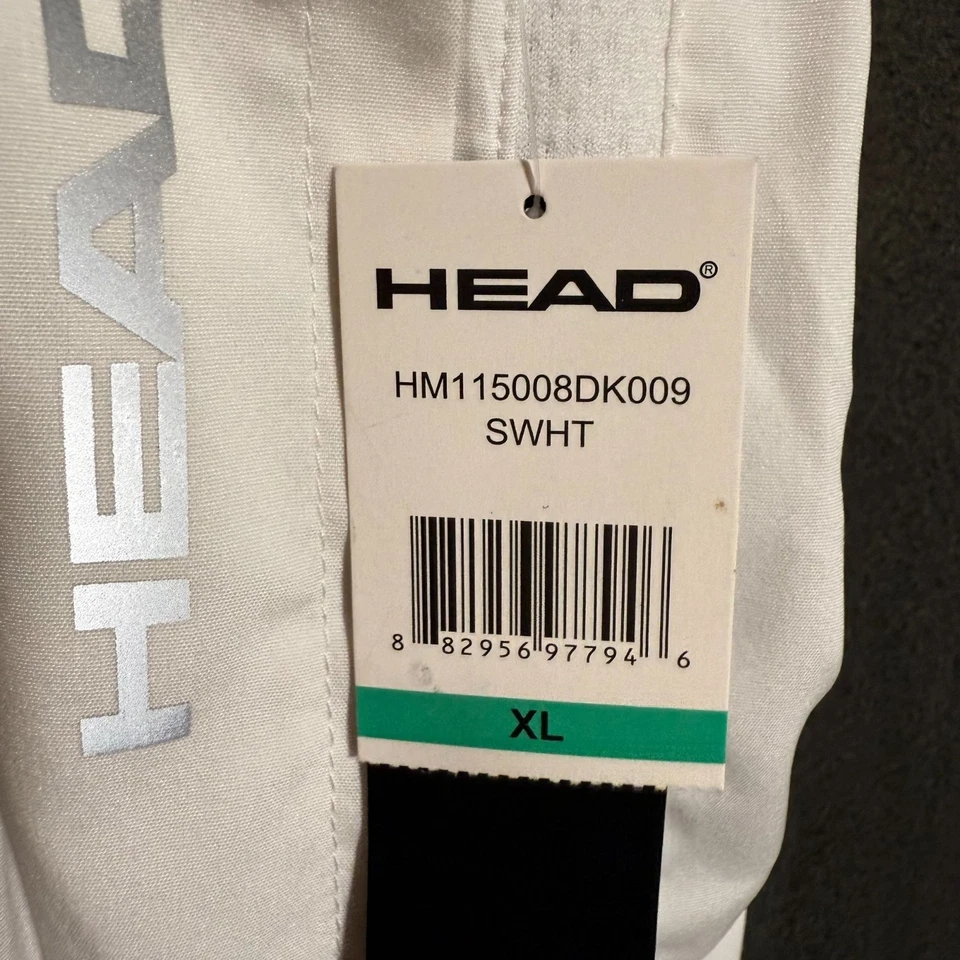 NWT Head Slim Fit Break Point Tennis Shorts Men X-Large White Elastic Waist - Image 4 of 4