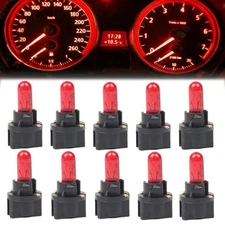10pcs Red T5 SMD Car Interior LED Dashboard Instrument Lights Bulb Accessories
