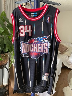 Adidas Houston Rockets Hakeem Olajuwon Swingman Hardwood Classics Jersey Large