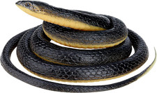 Black Realistic Rubber Snakes, Plastic Snakes Prank Snake Prop for Party Favors,
